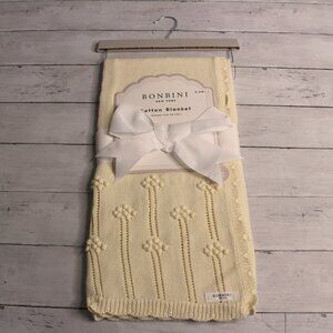 Bonbini Baby Crib Blanket 38 x 28 in 100% Cotton Knitted